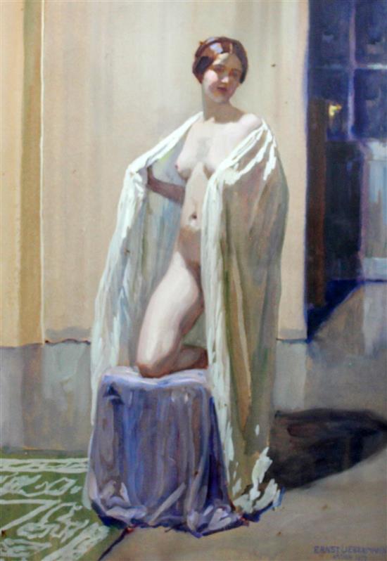 Ernst Liebermann (1869-1960) Standing muse, 25.5 x 18.5in.